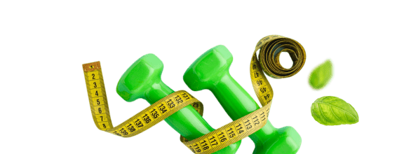 Гантели и сантиметровая лента