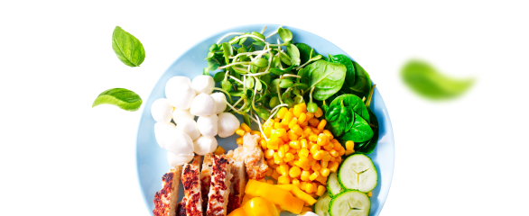 Тарелка с овощами